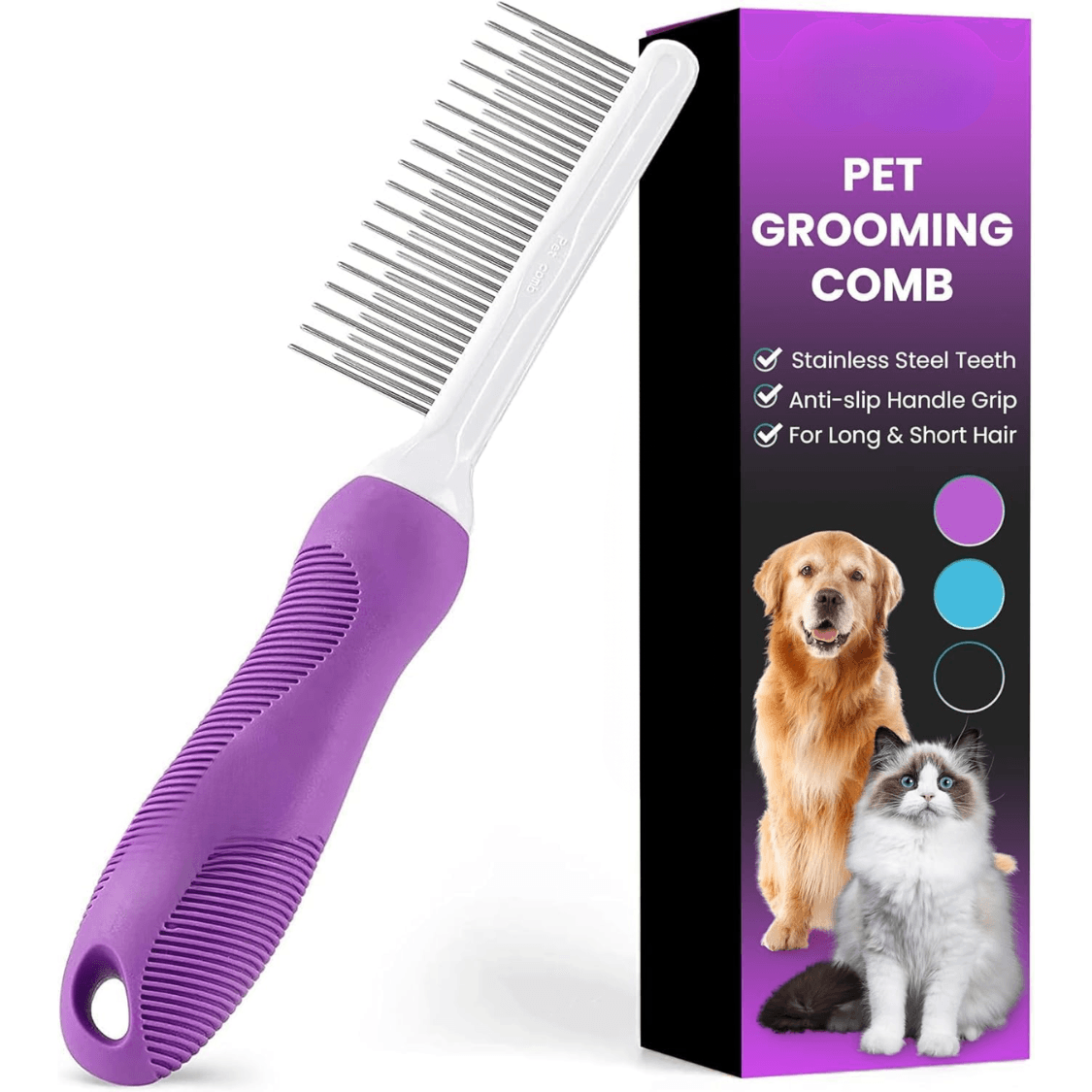 Pet Detangler Comb Stainless Steel