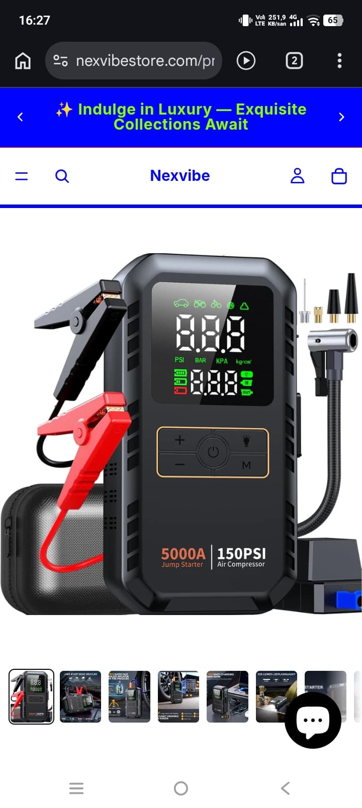 Car Jump Starter Air Compressor