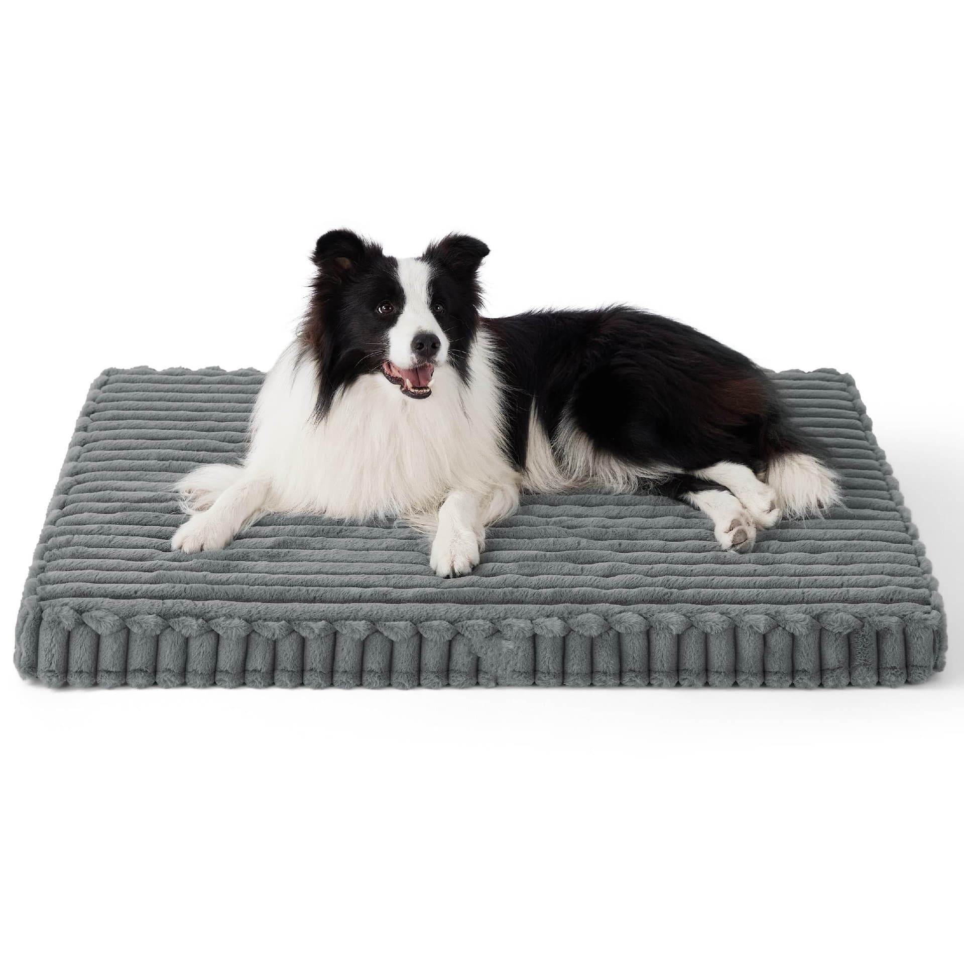 Large Dog Bed And Crate Cushion, Stylish Design, Balanced Support, 30D High-resilience Wave Memory Foam, With Removable And Washable Cover, Non-slip And Waterproof, Soft And Comfortable Pet Mat