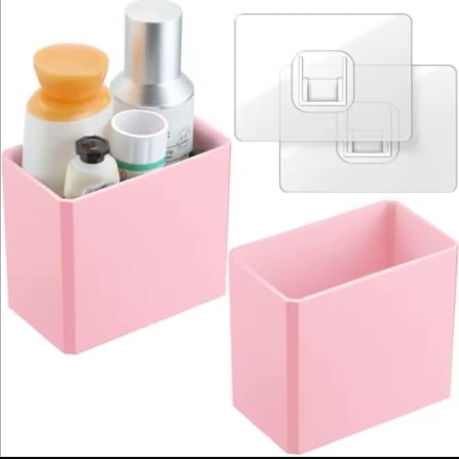 Punch-Free Wall Bathroom Organizer