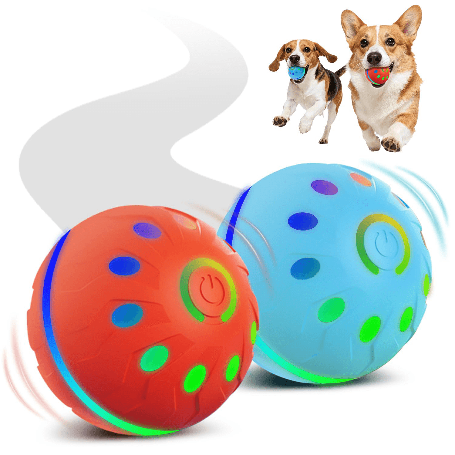 Interactive Dog Balls With Lights
