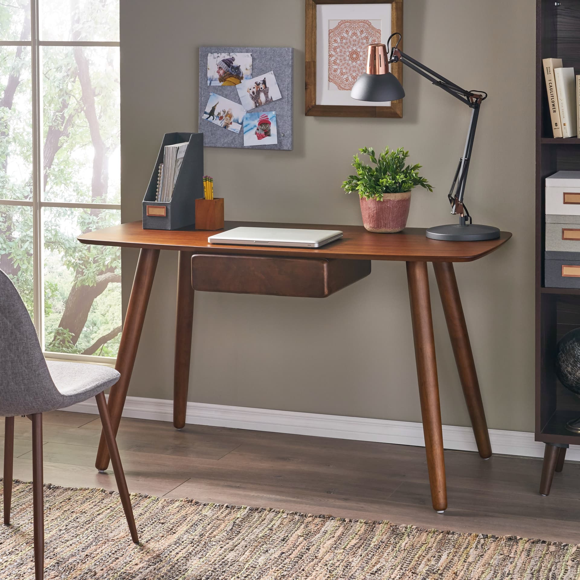 Modern Walnut Writing Desk