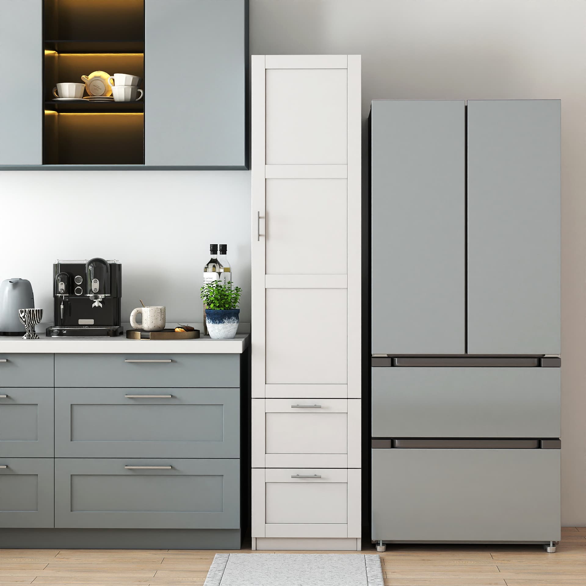Tall Freestanding Kitchen Pantry