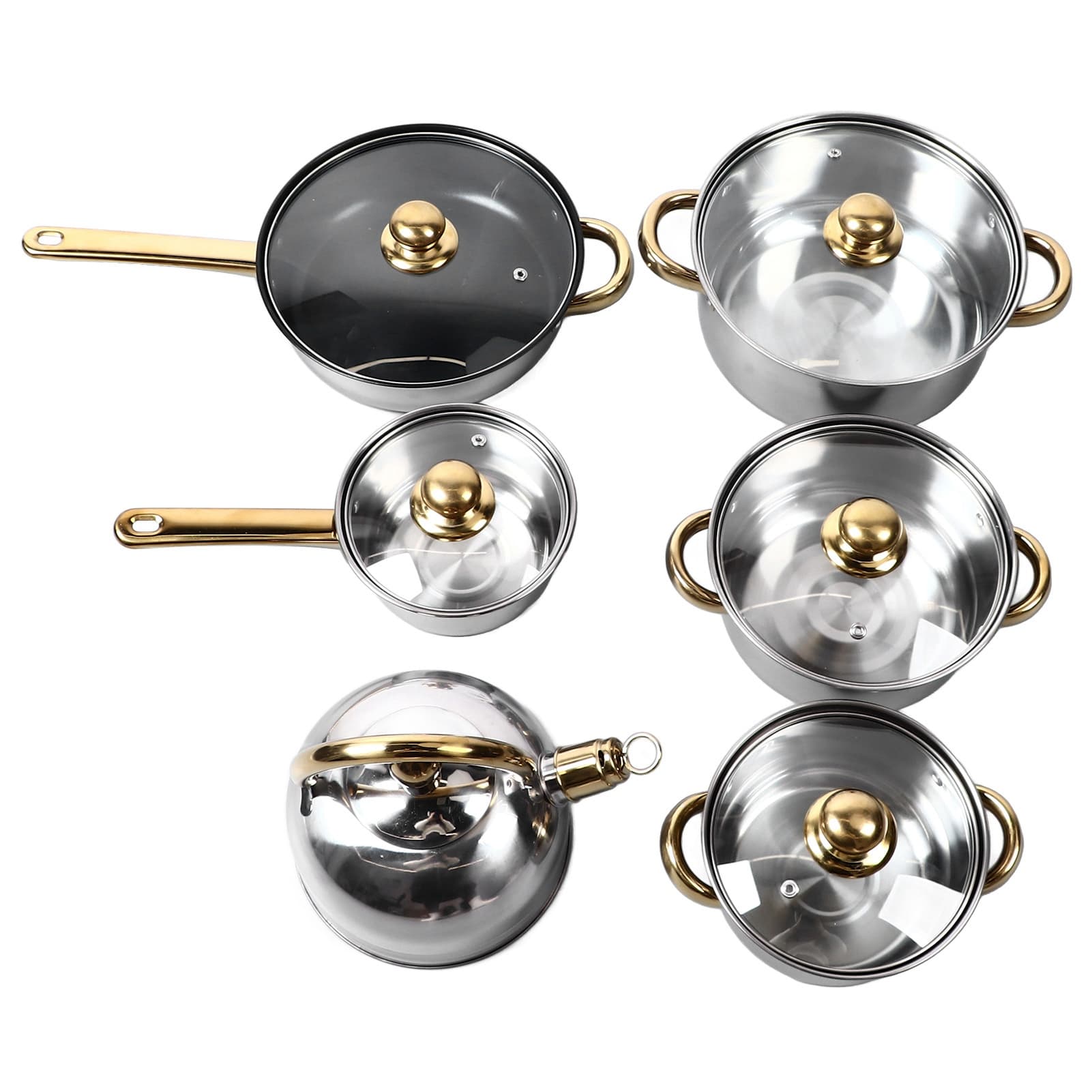 Golden Handle Cookware Set