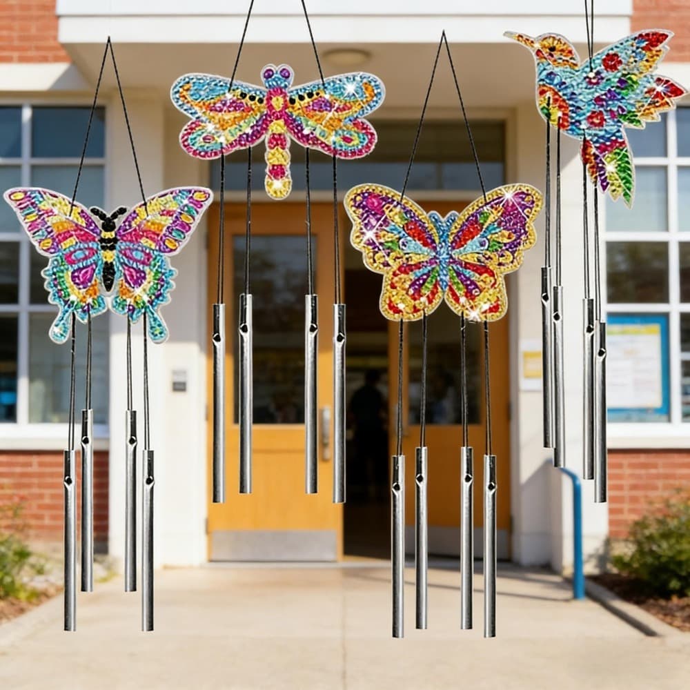 Butterfly Diamond Painting Wind Chime