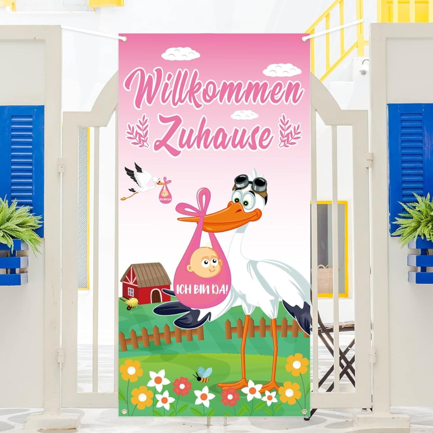 Pink Welcome Home Curtain