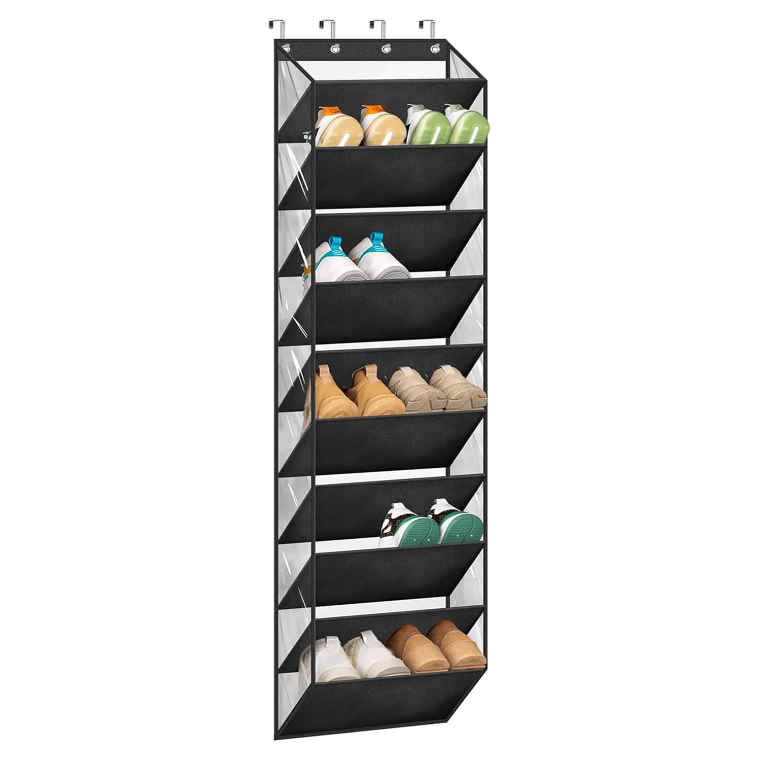 Shoe Organizer, 10-Compartment Door Shoe Organizer, Space-Saving Hanging Shoe Holder For The Front Door—Storage Accessories Set