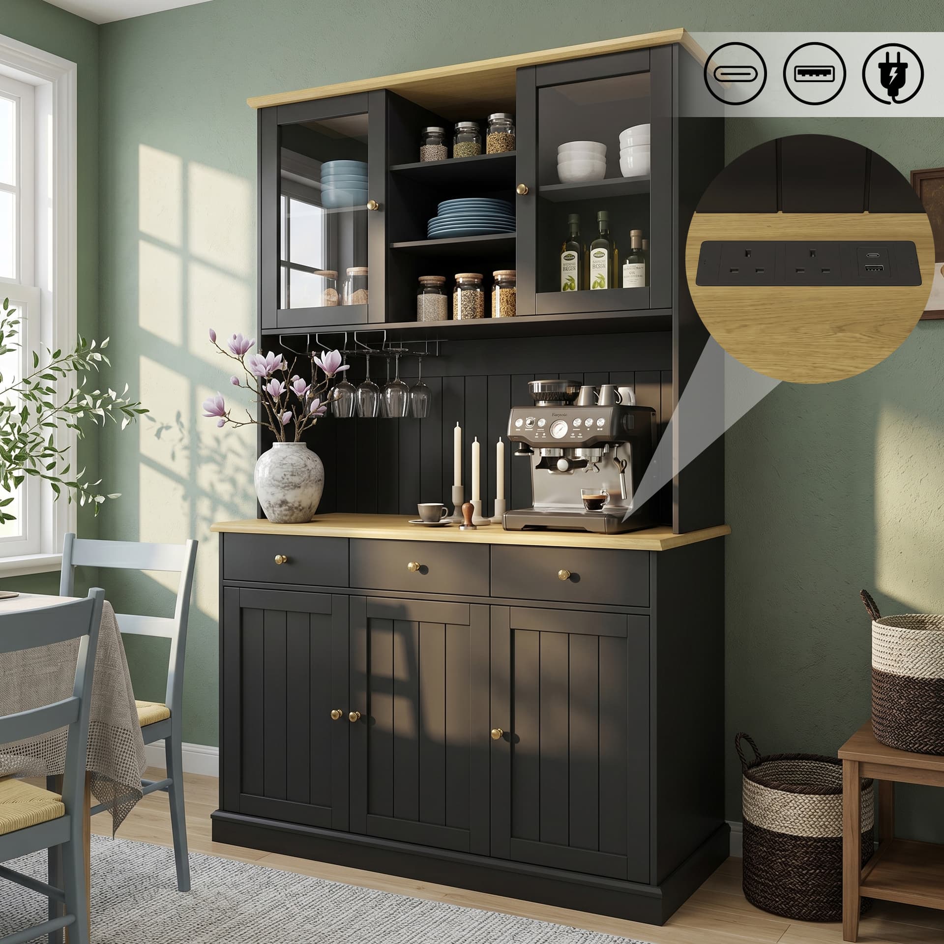 Smart Kitchen Cabinet With Power