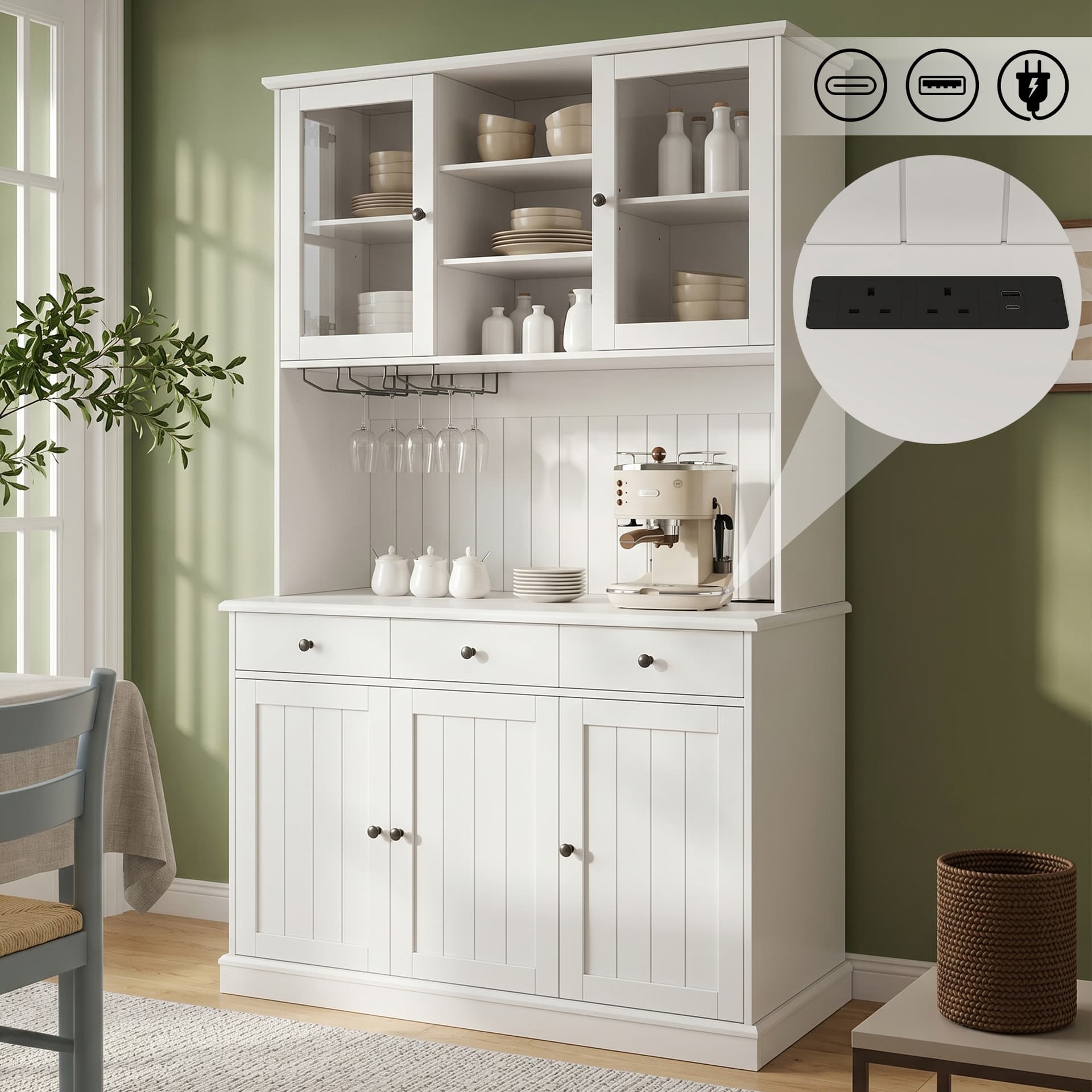 Smart Kitchen Cabinet With Outlets