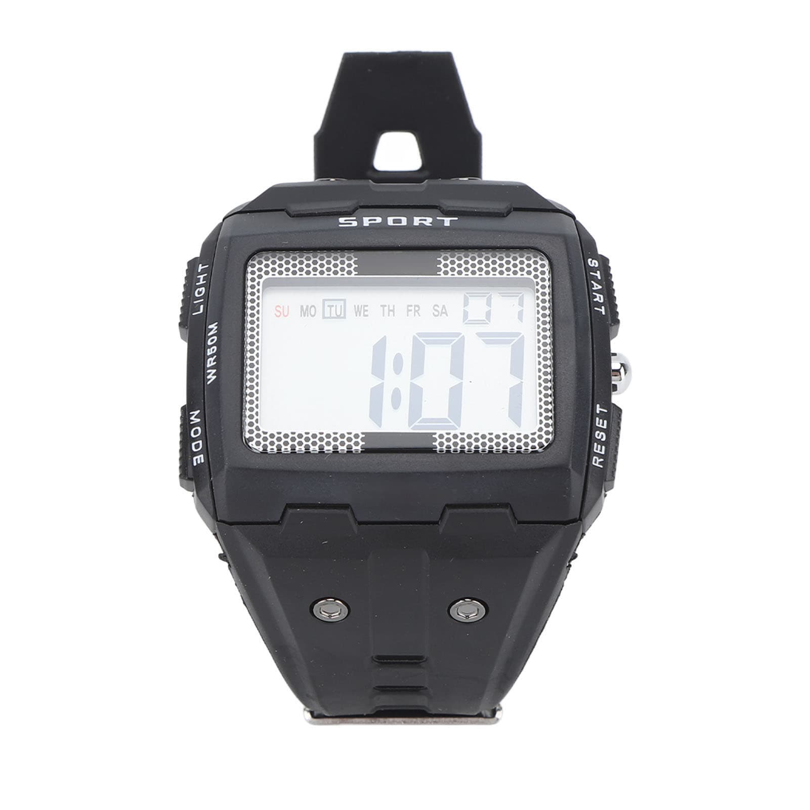 Men Sport Watch Waterproof Large Screen Portable Chronograph Watch For Outdoor Climbing Camping Black