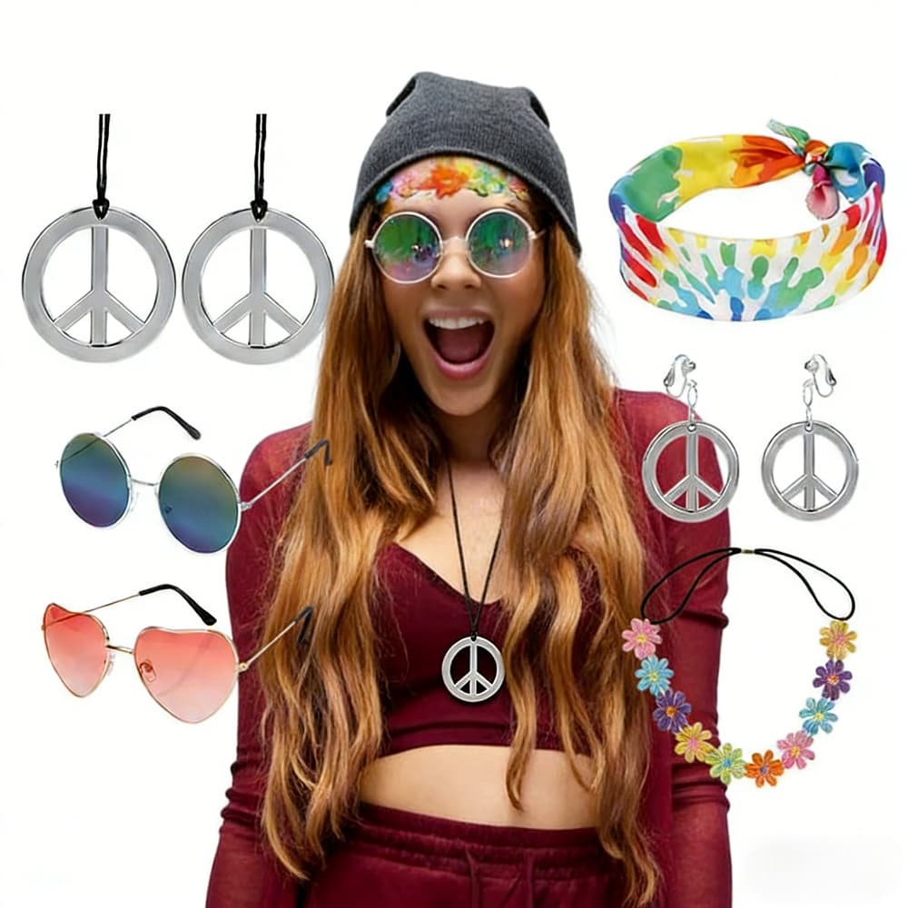 Hippie Retro Party Jewelry Set
