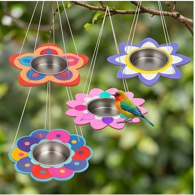 Pet Food Dispenser With Stainless Bowls