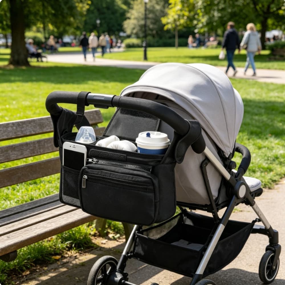 Black Stroller Organizer Storage