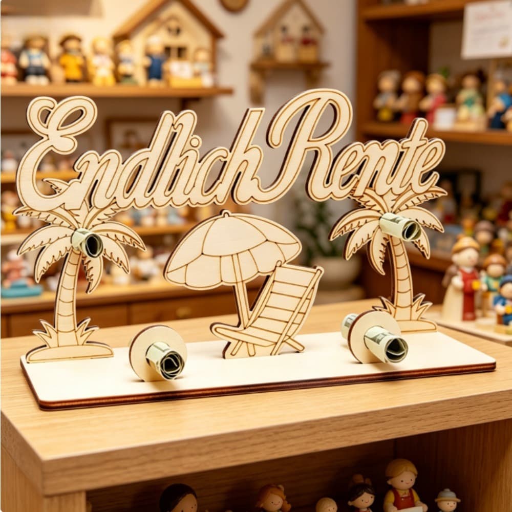 Wooden Retirement Party Desk Decor