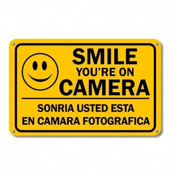Security Camera Warning Sign