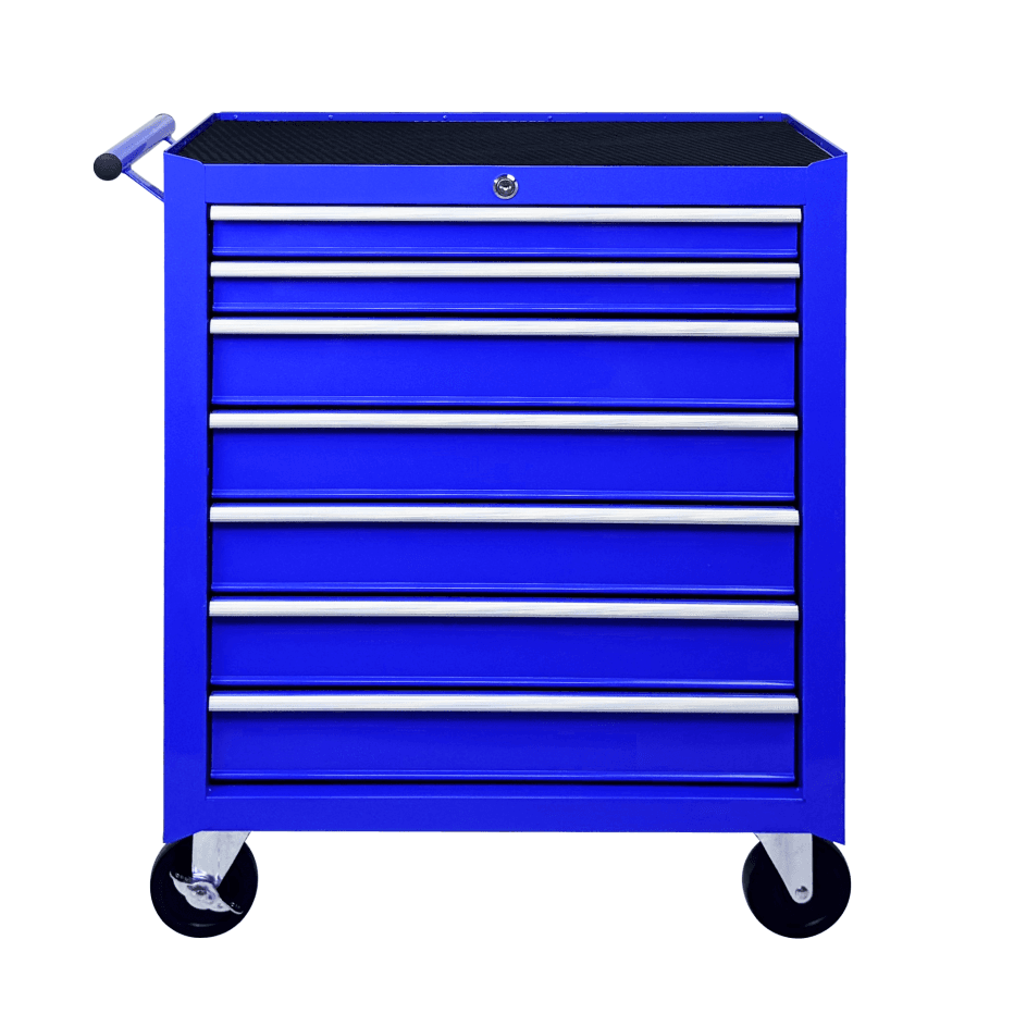 Rolling Tool Chest With 7-Drawer Tool Box With Wheels Multifunctional Tool Cart Mechanic Tool Storage Cabinet For Garage, Warehouse, Workshop, Repair Shop -BLUE