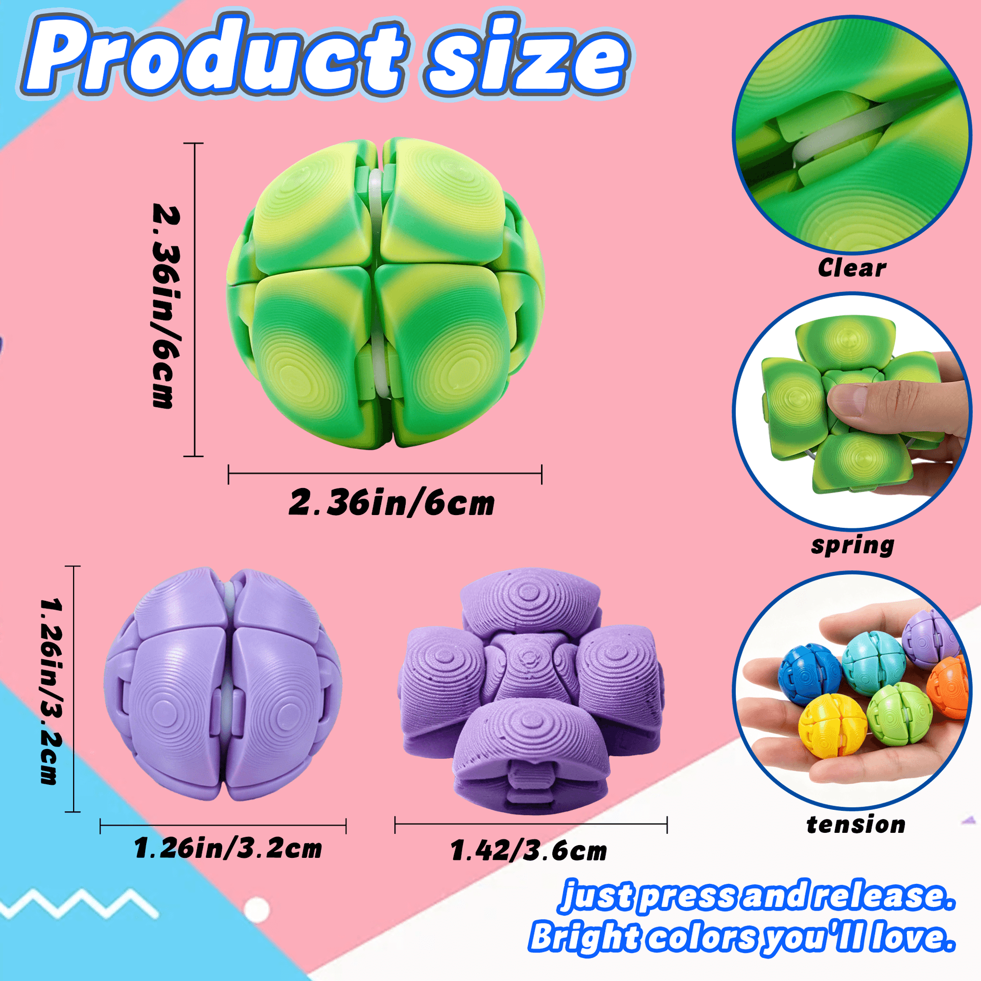 Fidget Ball Bundle With Mini Spheres