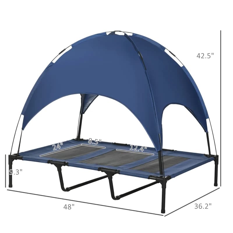 Elevated Cooling Dog Cot Canopy