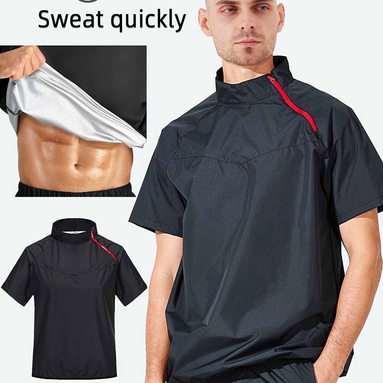 Men's Sauna Suit Workout Shirt