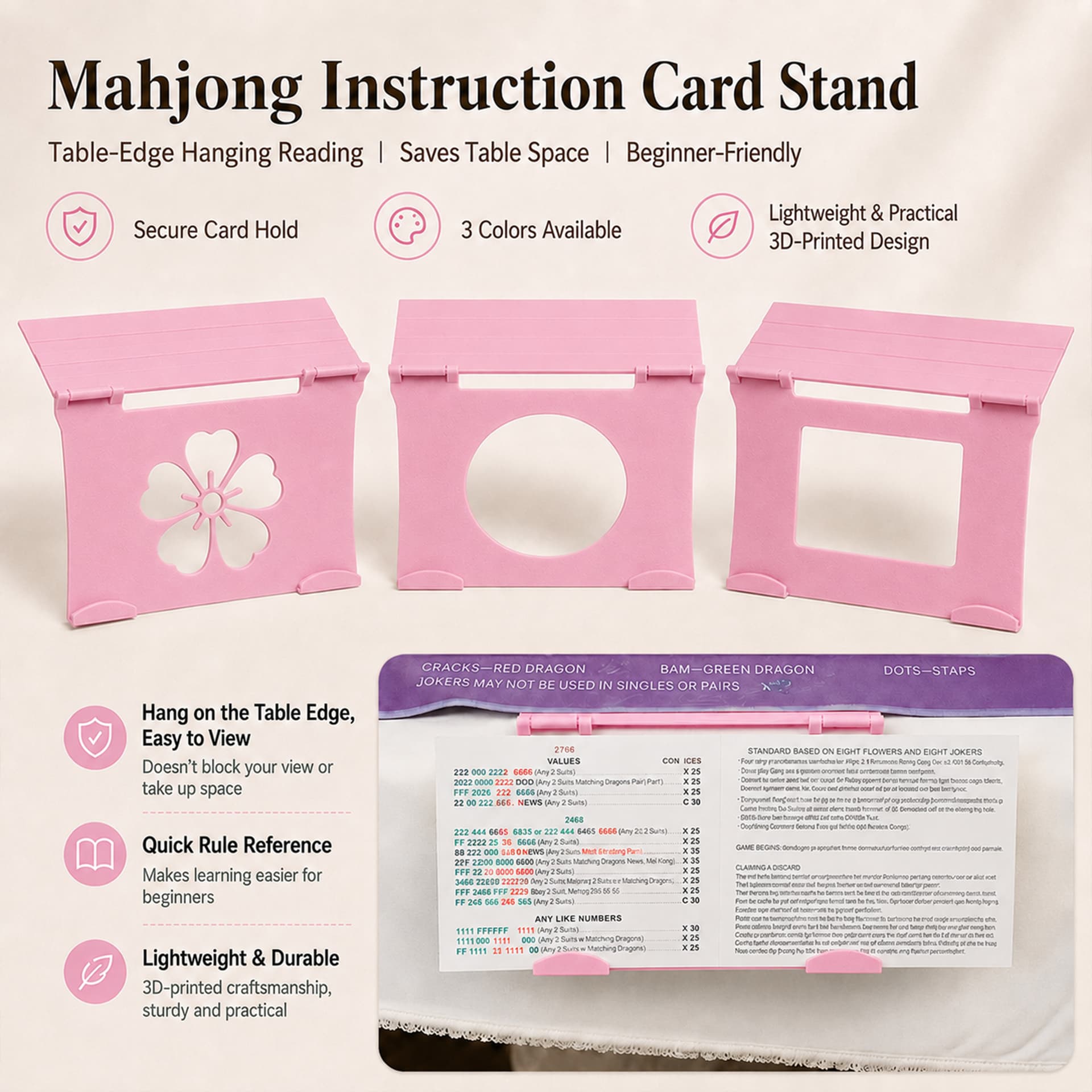 Foldable Mahjong Card Stand