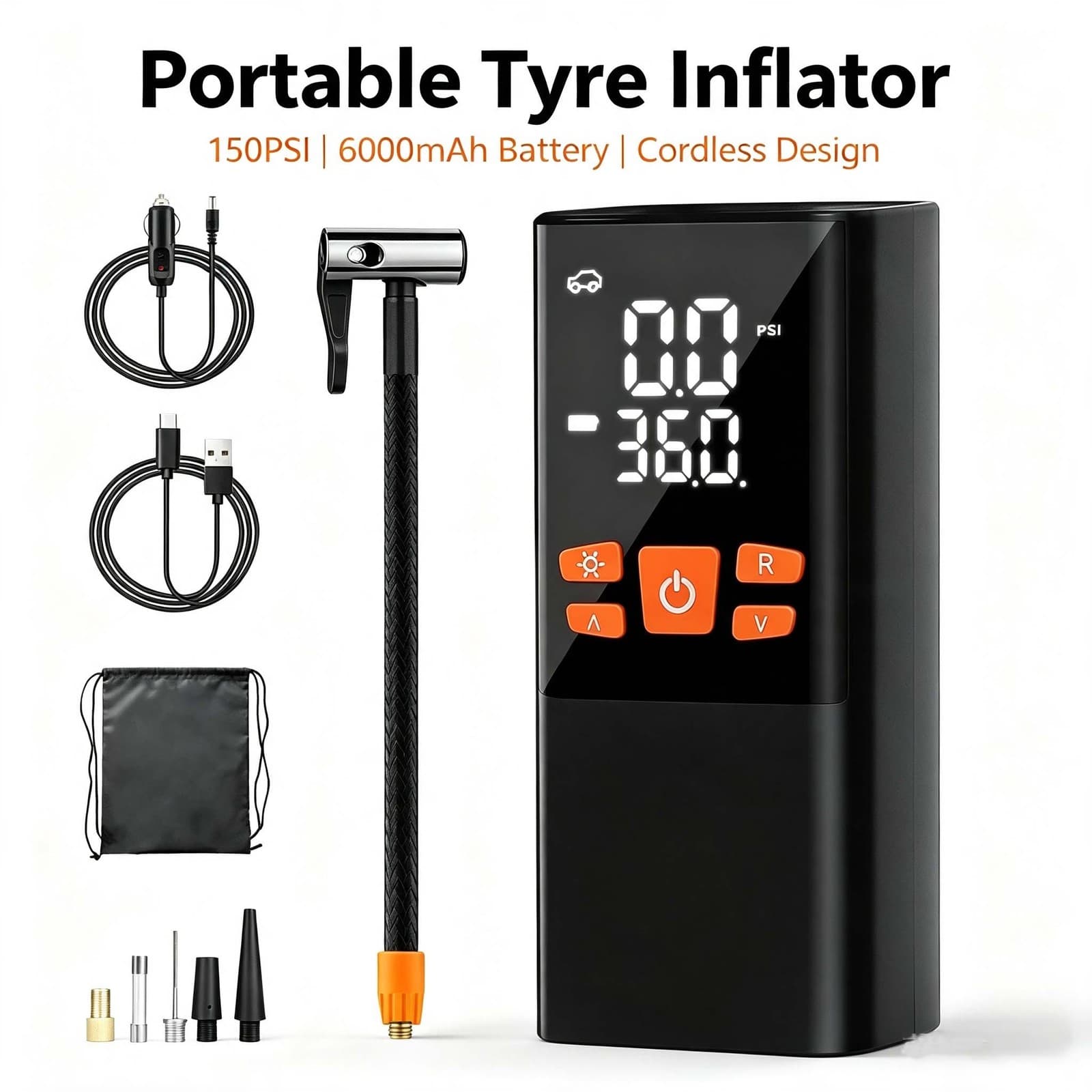 Cordless Digital Tire Air Compressor