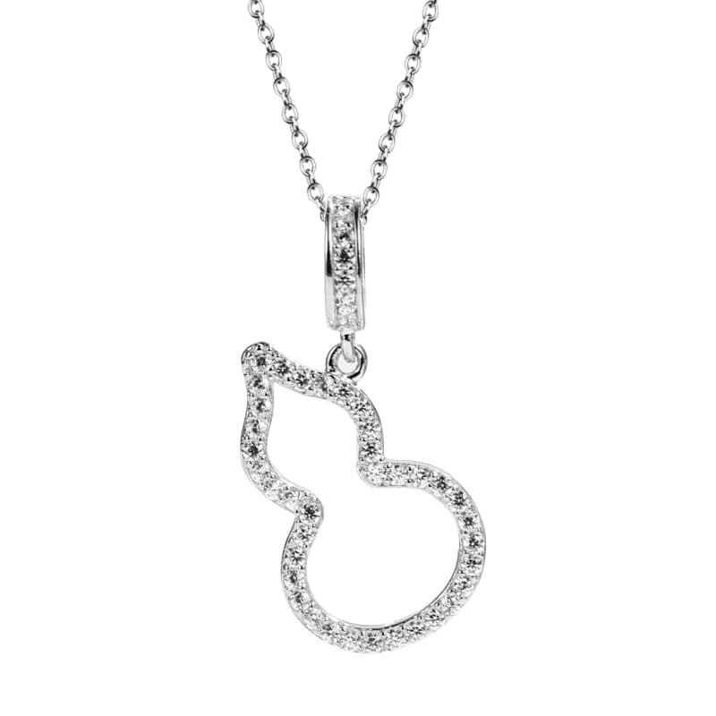 Sterling Silver Moissanite Pave Necklace