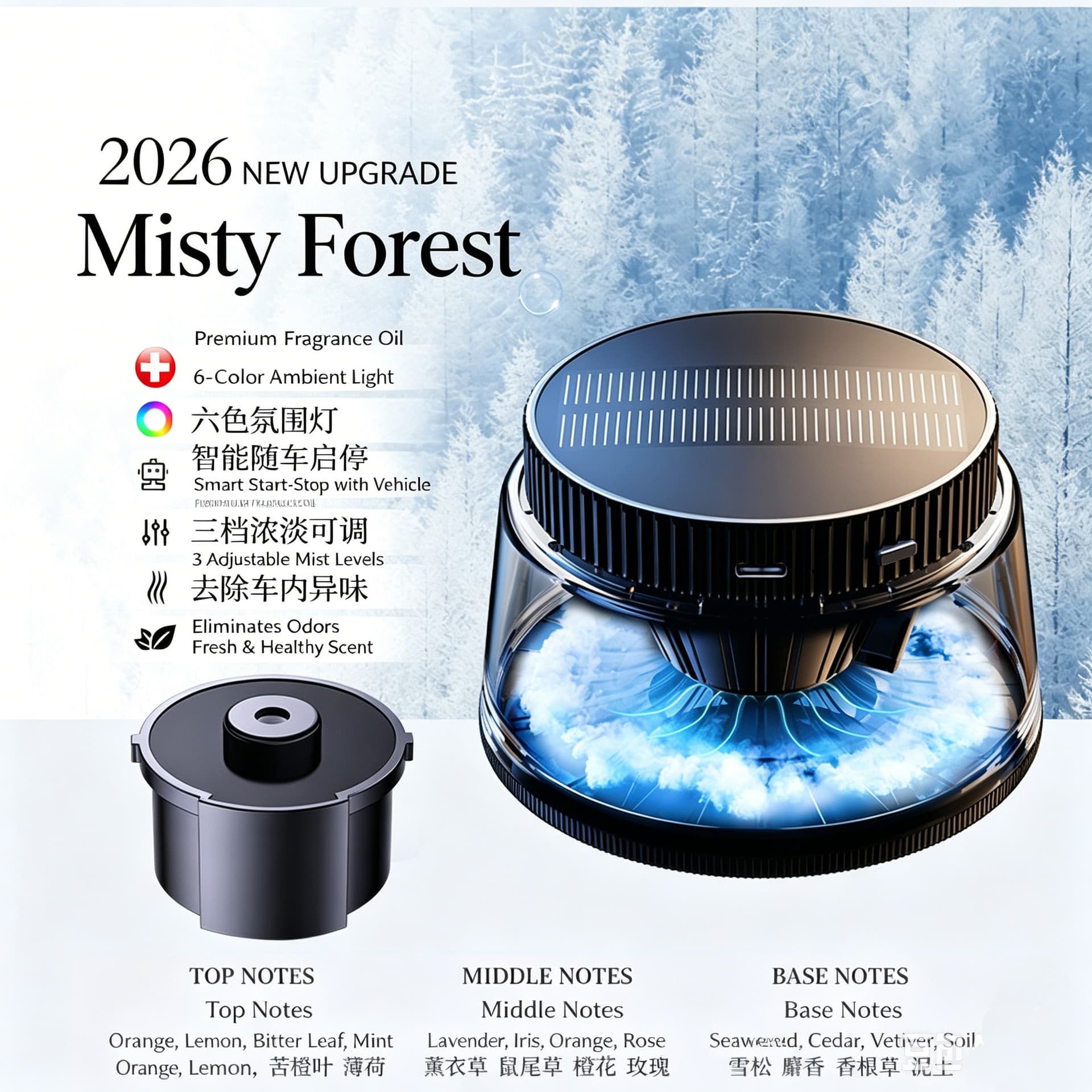 Solar Car Aroma Diffuser