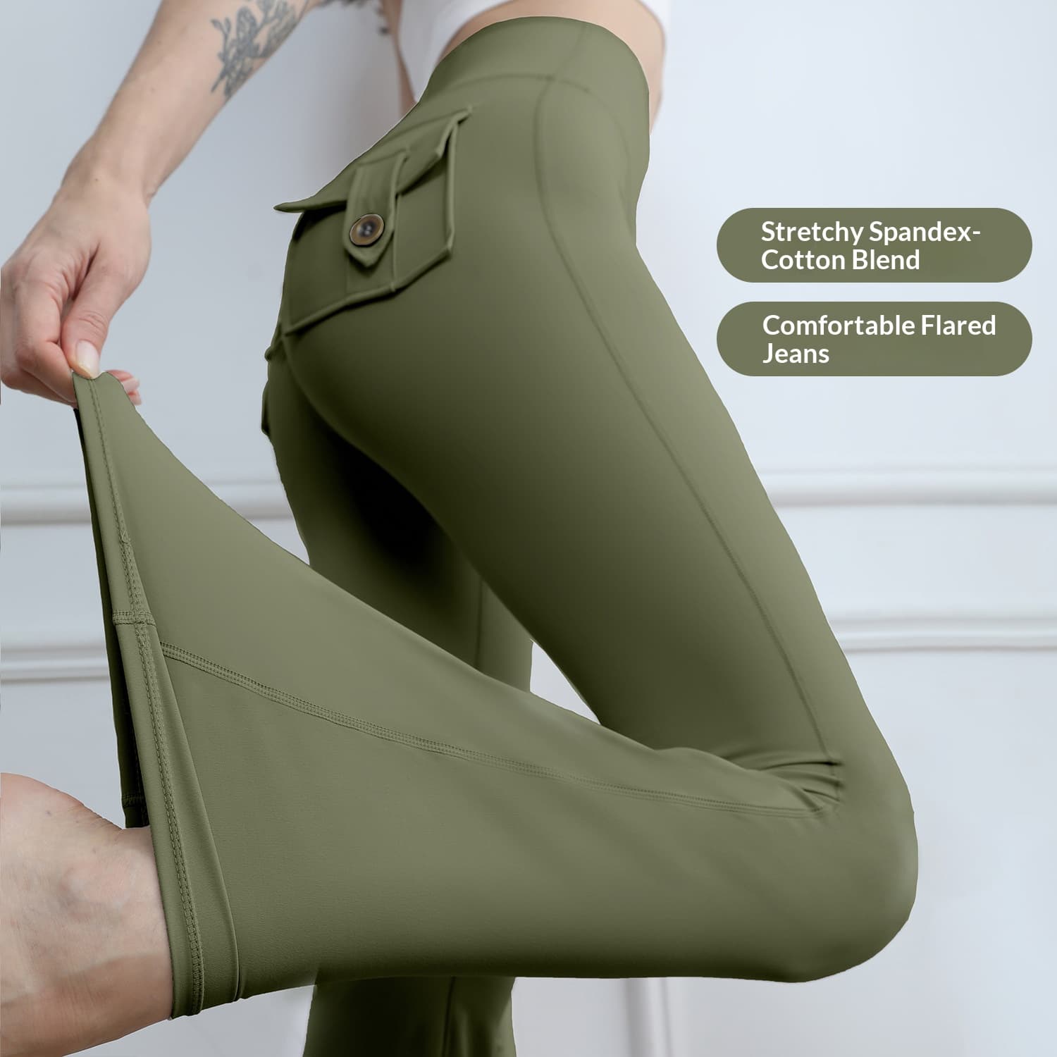 Cargo Pocket Peach Butt Leggings