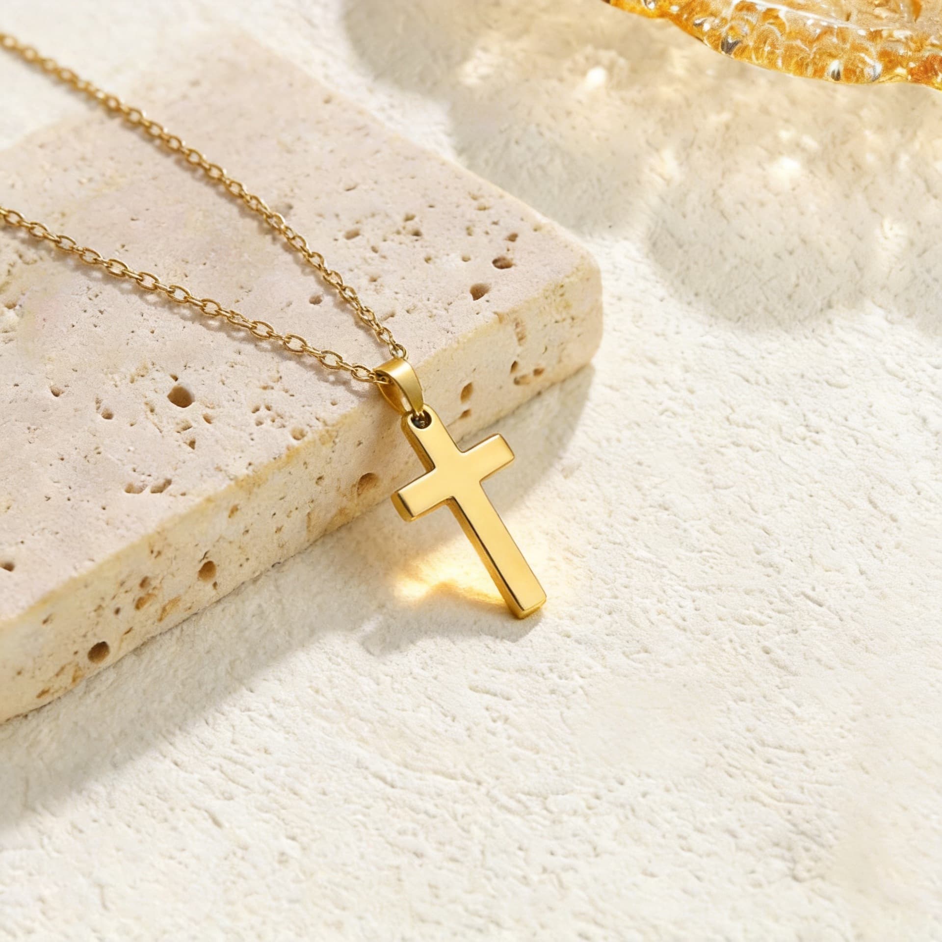 Minimalist Steel Cross Necklace