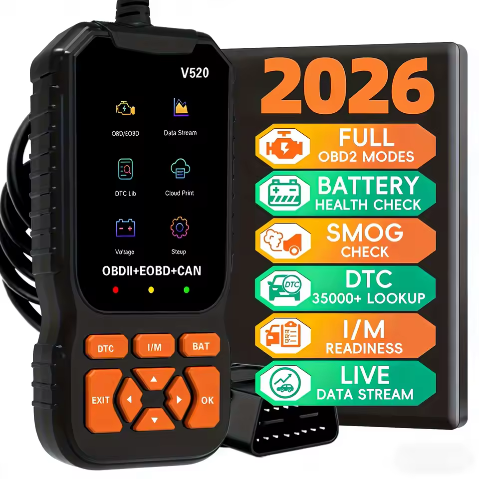 V520 OBD2 Car Diagnostic Scanner All-in One Diagnostic Tool For Identifying And Troubleshooting Vehicle Issues.
