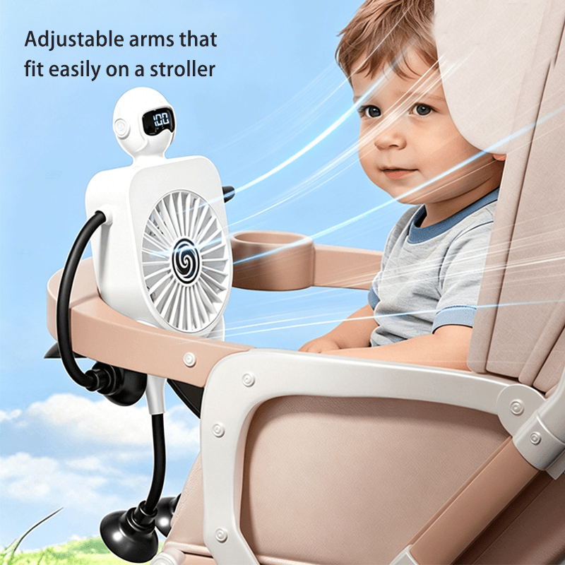 Suction Cup Fan With Bendable Arms