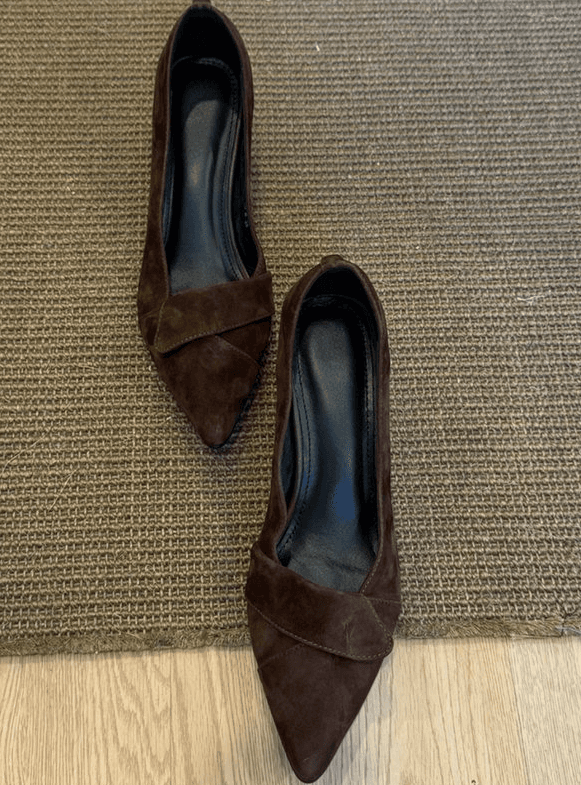 French Retro Pointed Toe Heels