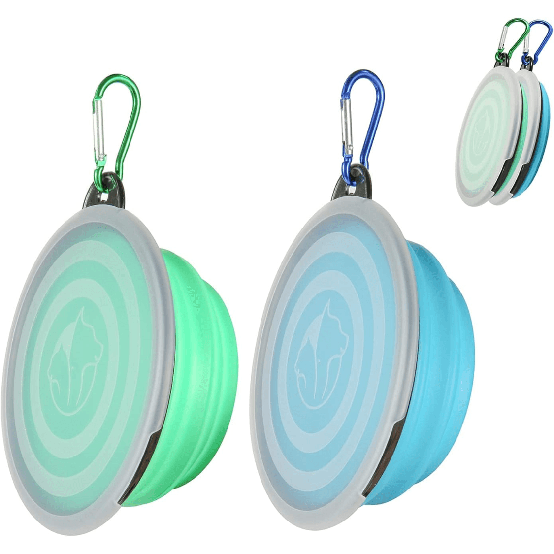 Collapsible Dog Travel Bowls 2-Pack