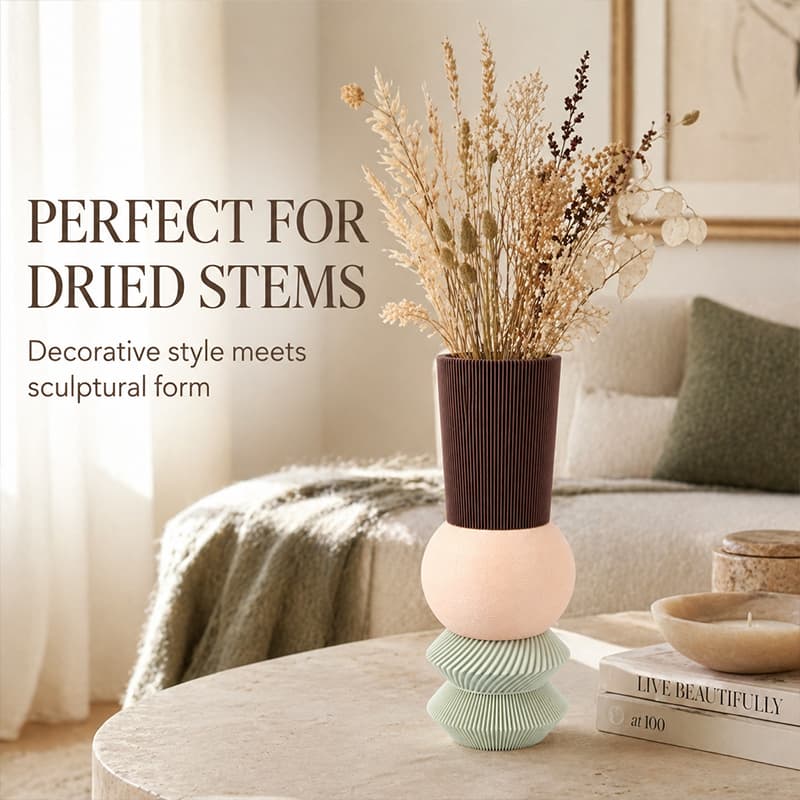 Modern 3D Printed Sculptural Vase