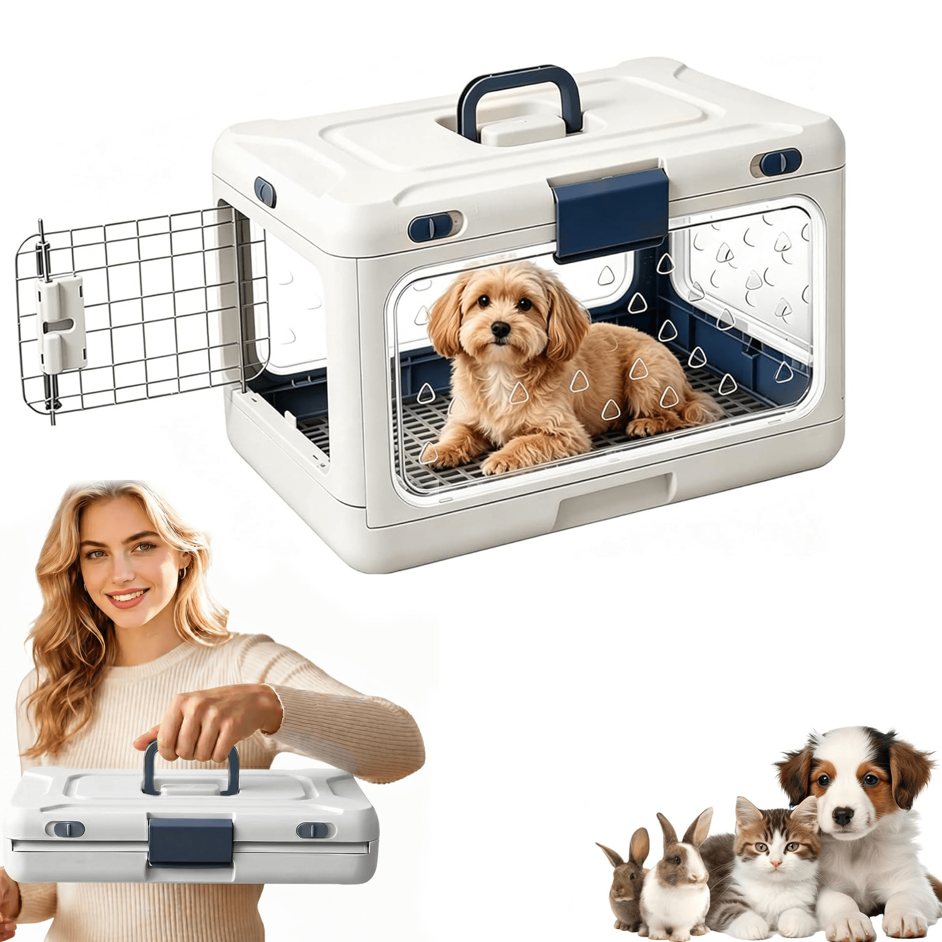 Transparent Foldable Cat Carrier