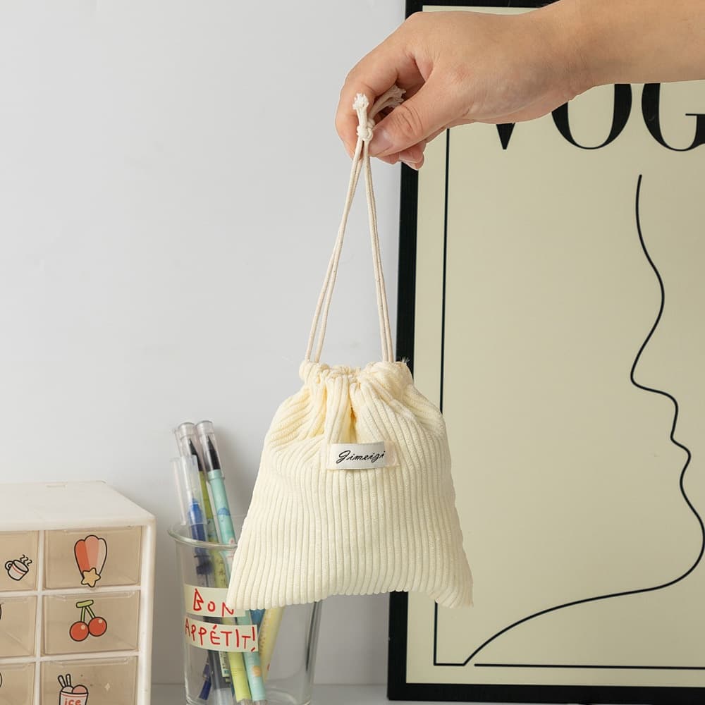 Corduroy Storage Cosmetic Bag