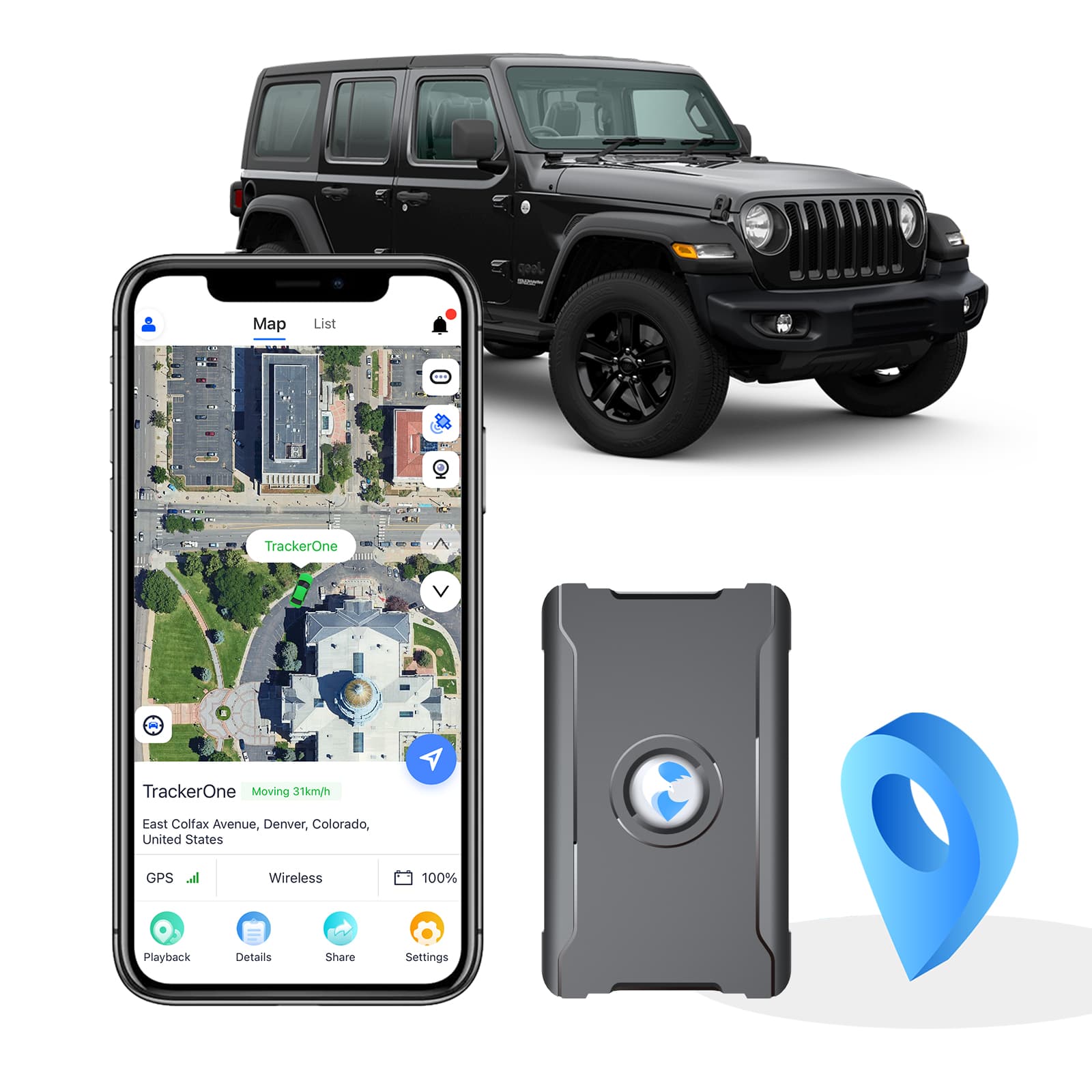 Magnetic Vehicle GPS Tracker