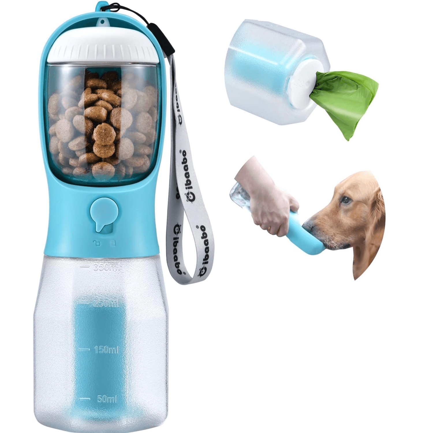 Soft Pet Bath Massage Brush Blue