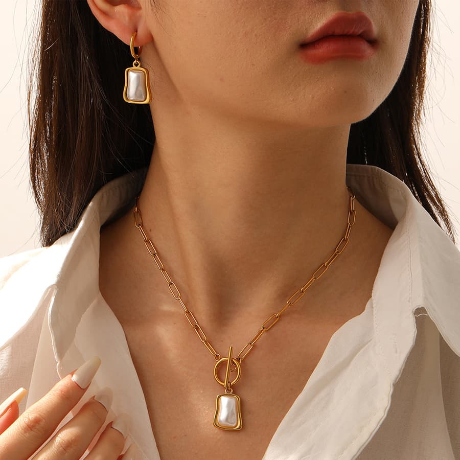Women's Paperclip Chain Jewelry Set