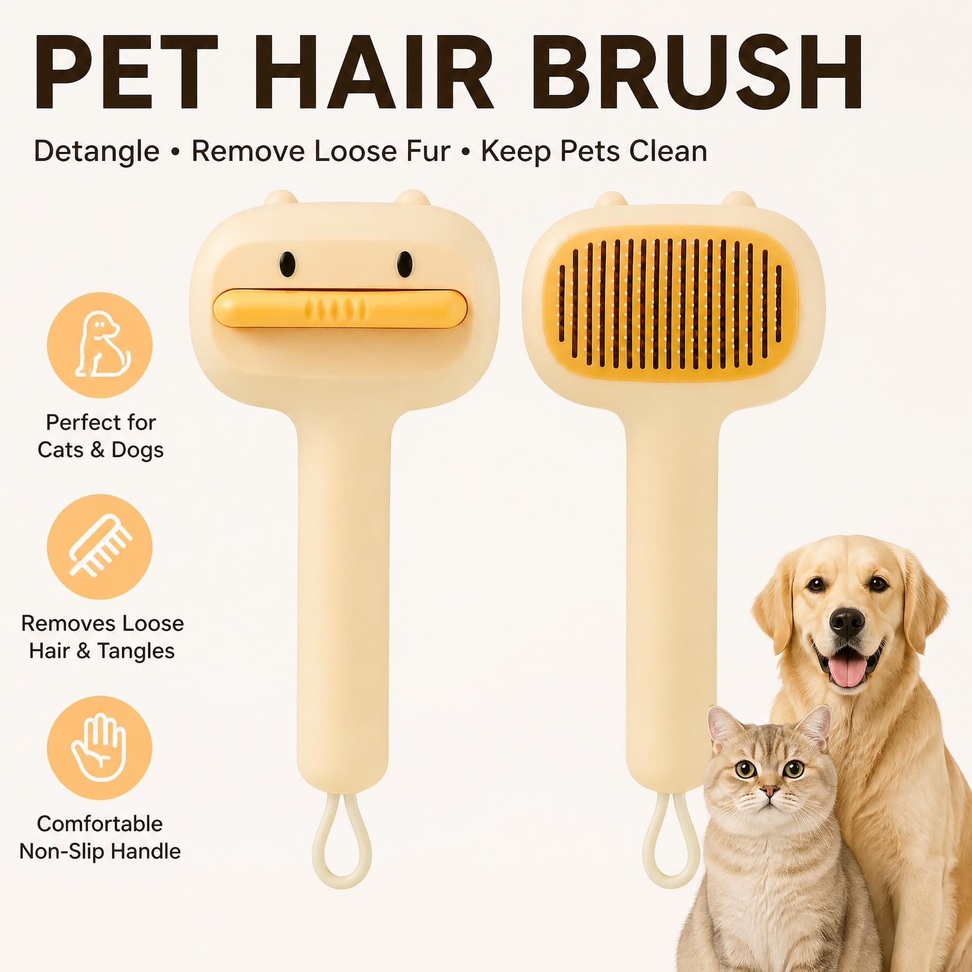 Self-Cleaning Pet Brush Comb