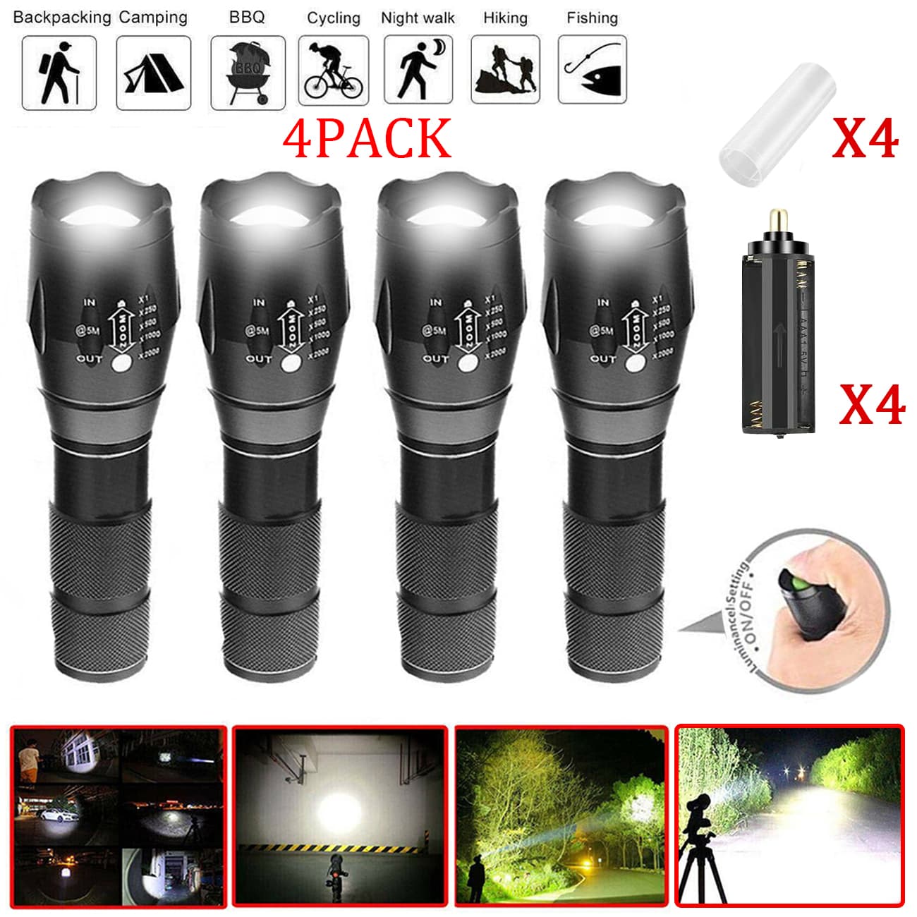 Ultra Bright LED Flashlight Pack