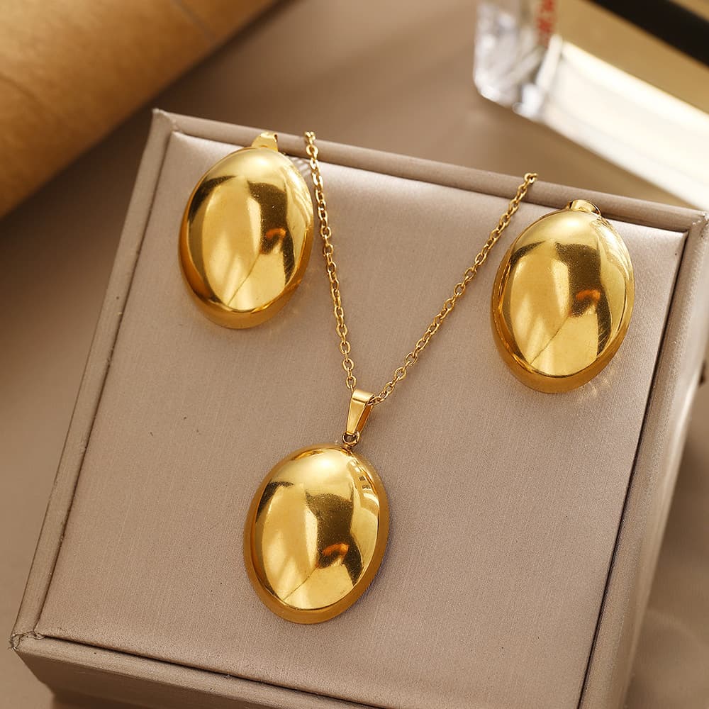 Women's Photo Locket Jewelry Set
