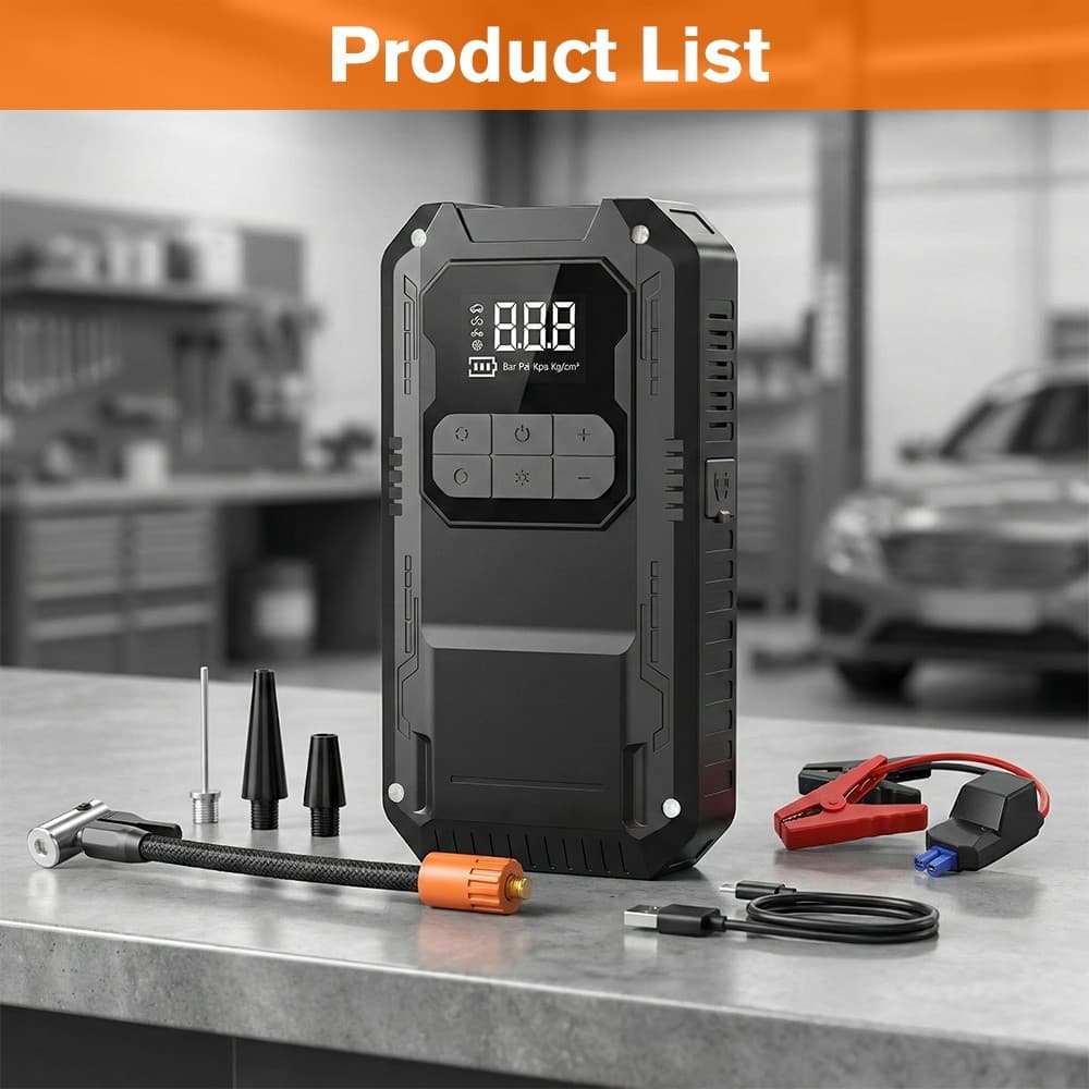 4-in-1 Jump Starter Air Compressor