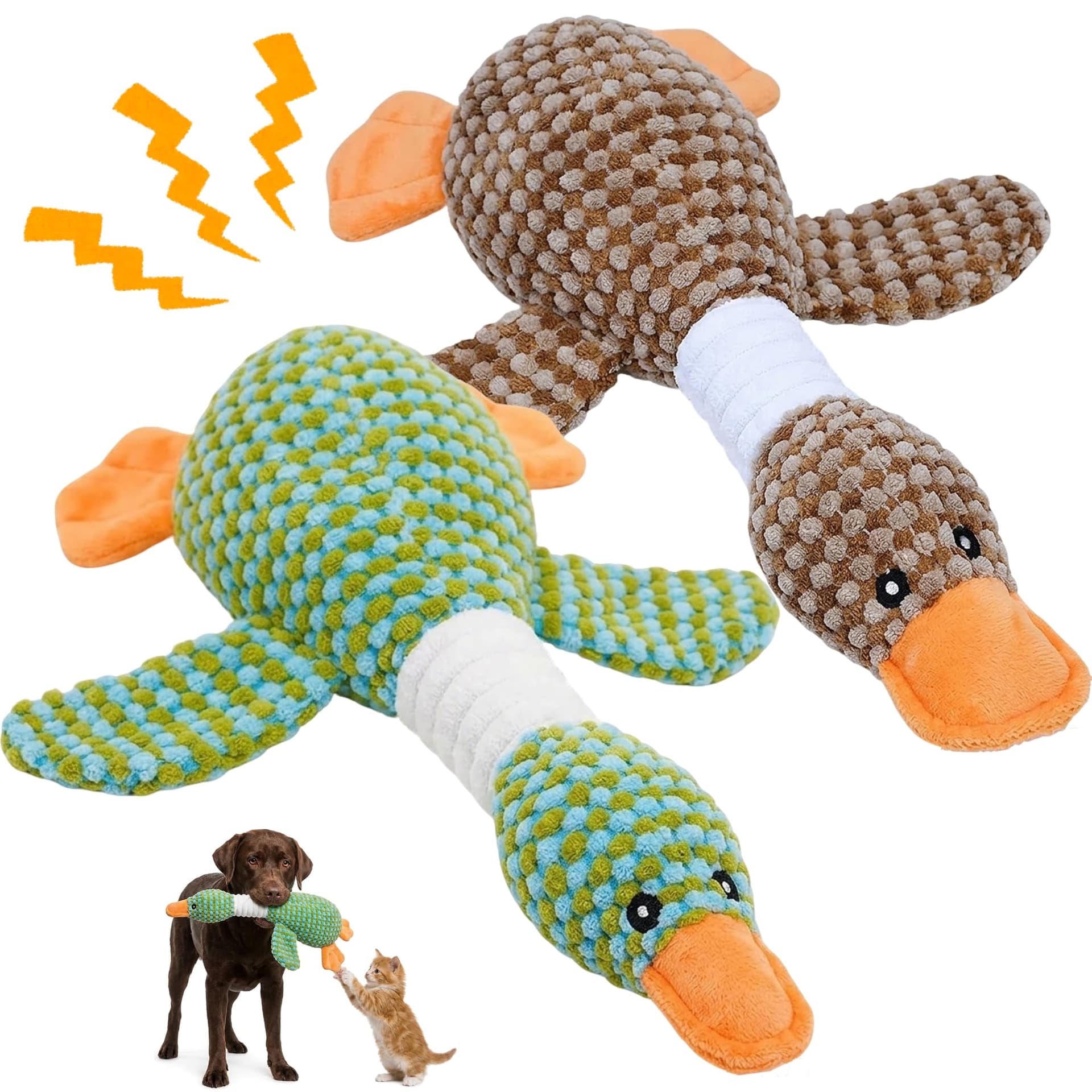 Aggressive Chewer Duck Squeaky Toy