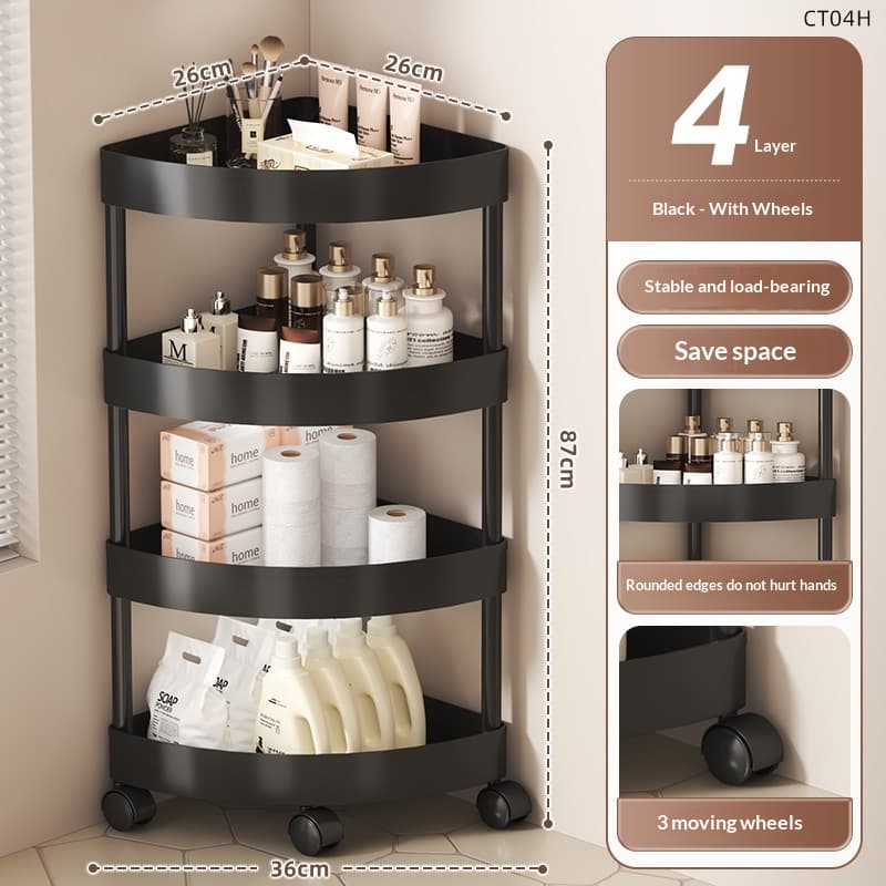 Corner Storage Cart Rack