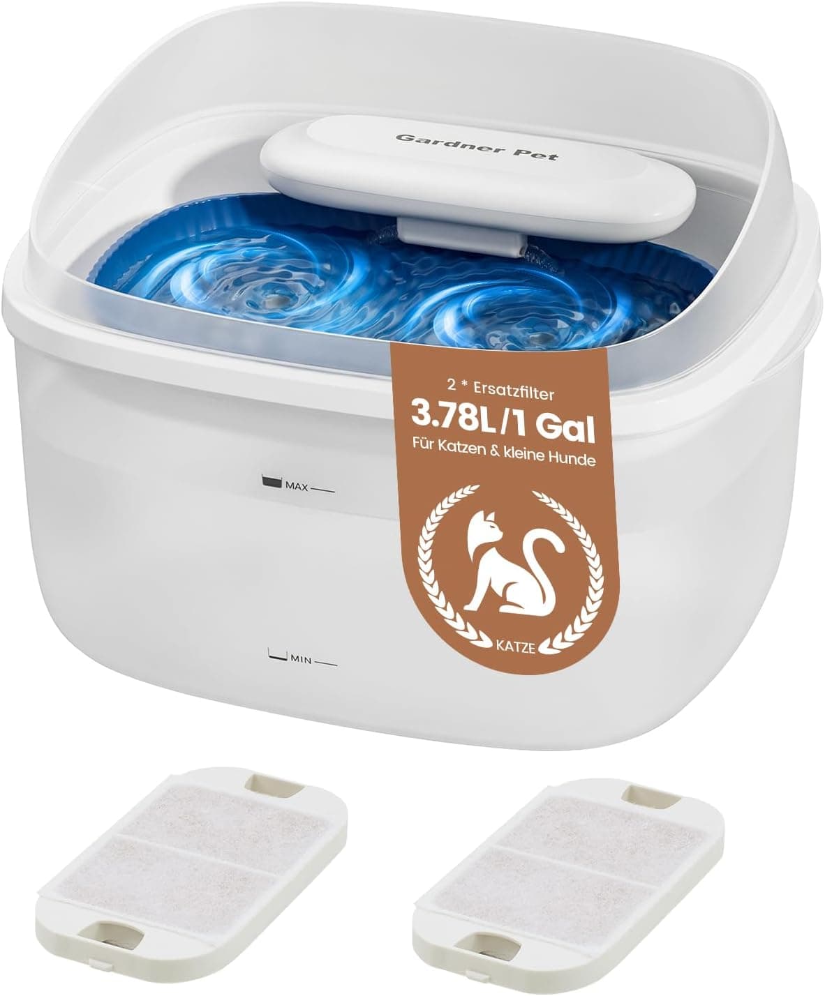 3.78L Dual Dome Cat Water Fountain
