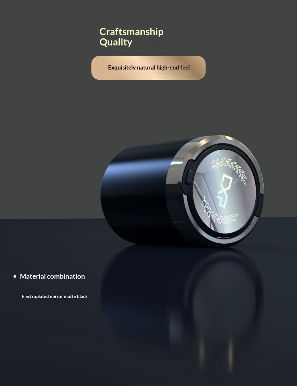 LED One-Button Car Ashtray