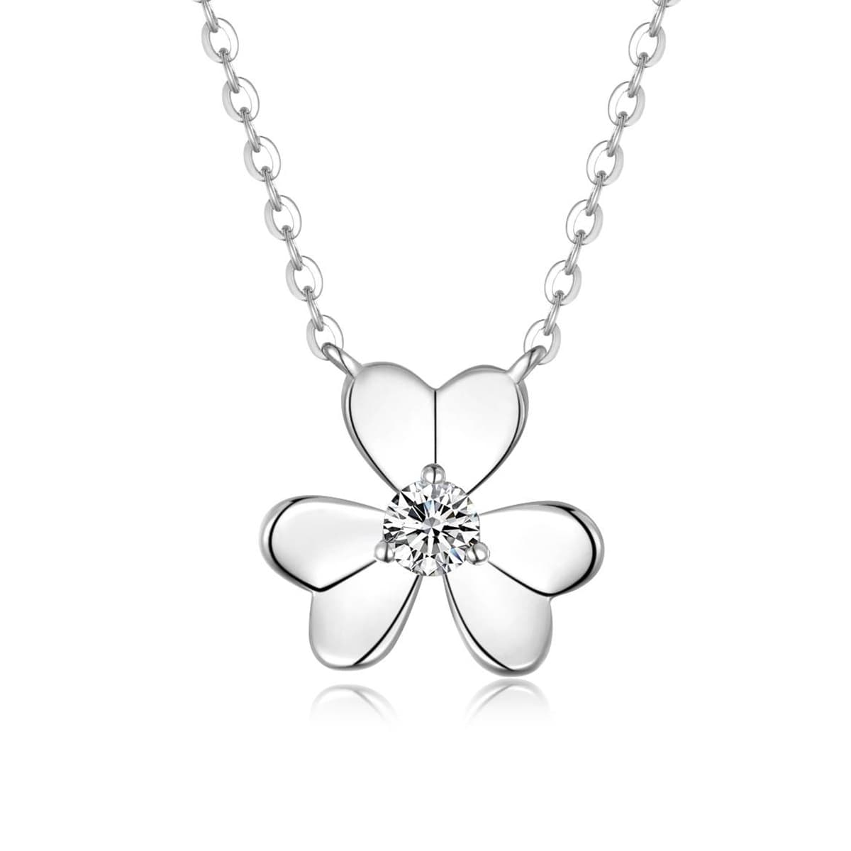 S925 Moissanite Clover Necklace