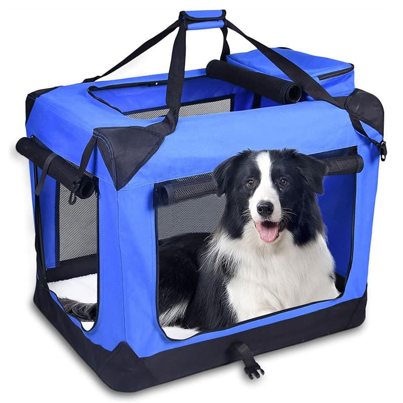 Folding Soft Dog Crate Bed Set