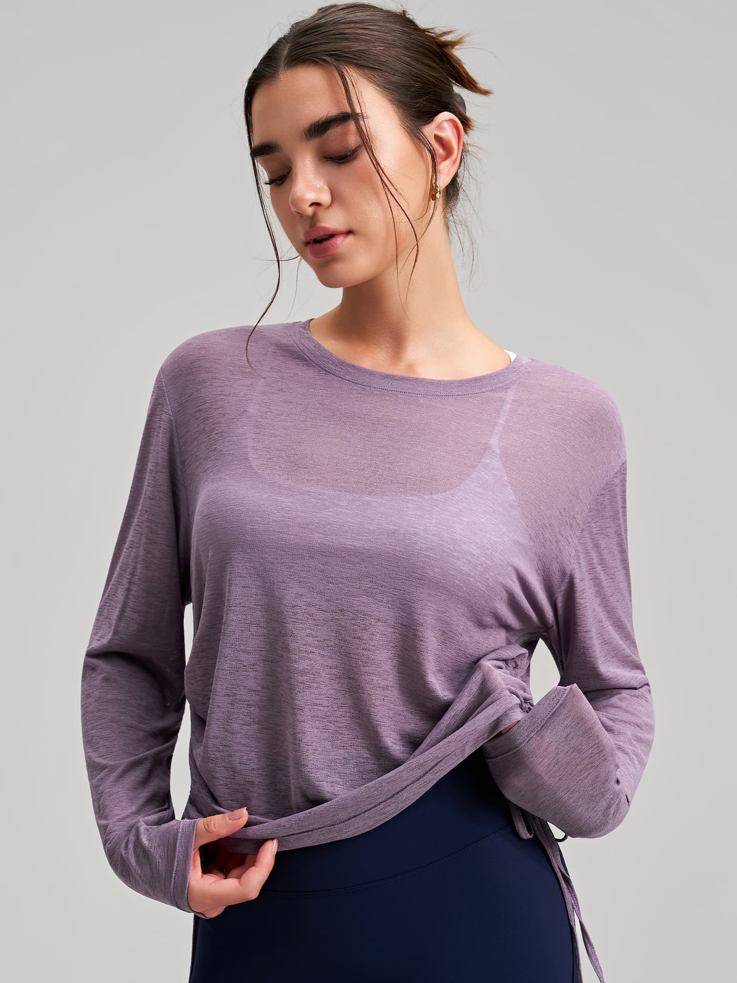 Breathable Drawstring Yoga Top